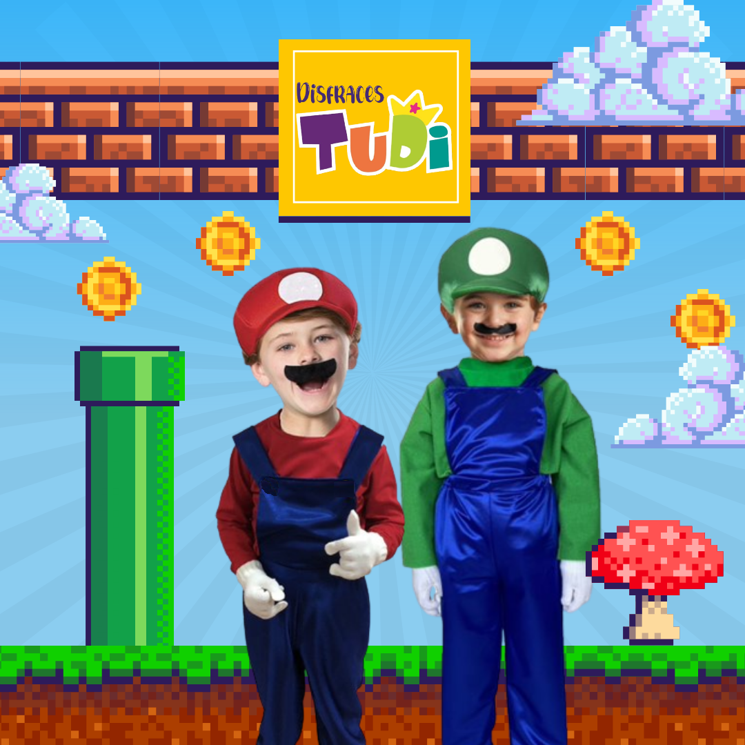 Cosplay - Disfraz Personajes Mario Bros y Luigi - Disfraces para Halloween