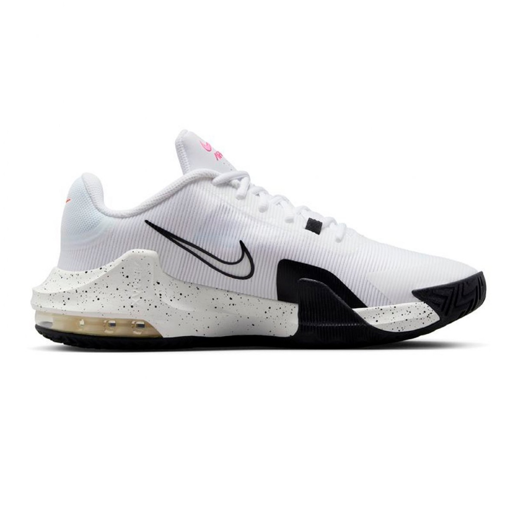 Tenis Nike Air Max Impact 4 blanco/negro/azul basketball mujer.