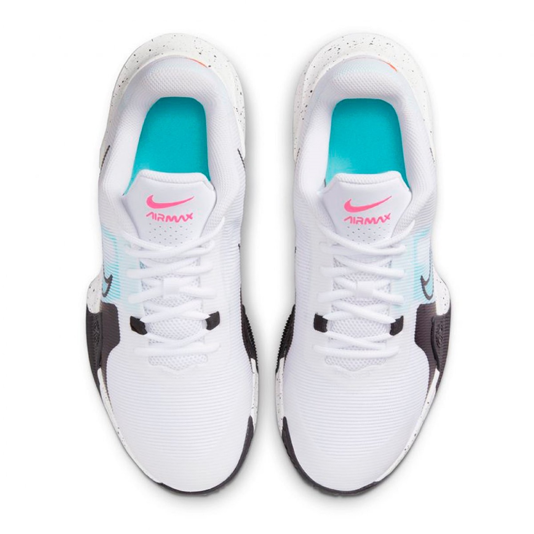 Tenis Nike Air Max Impact 4 blanco/negro/azul basketball mujer.