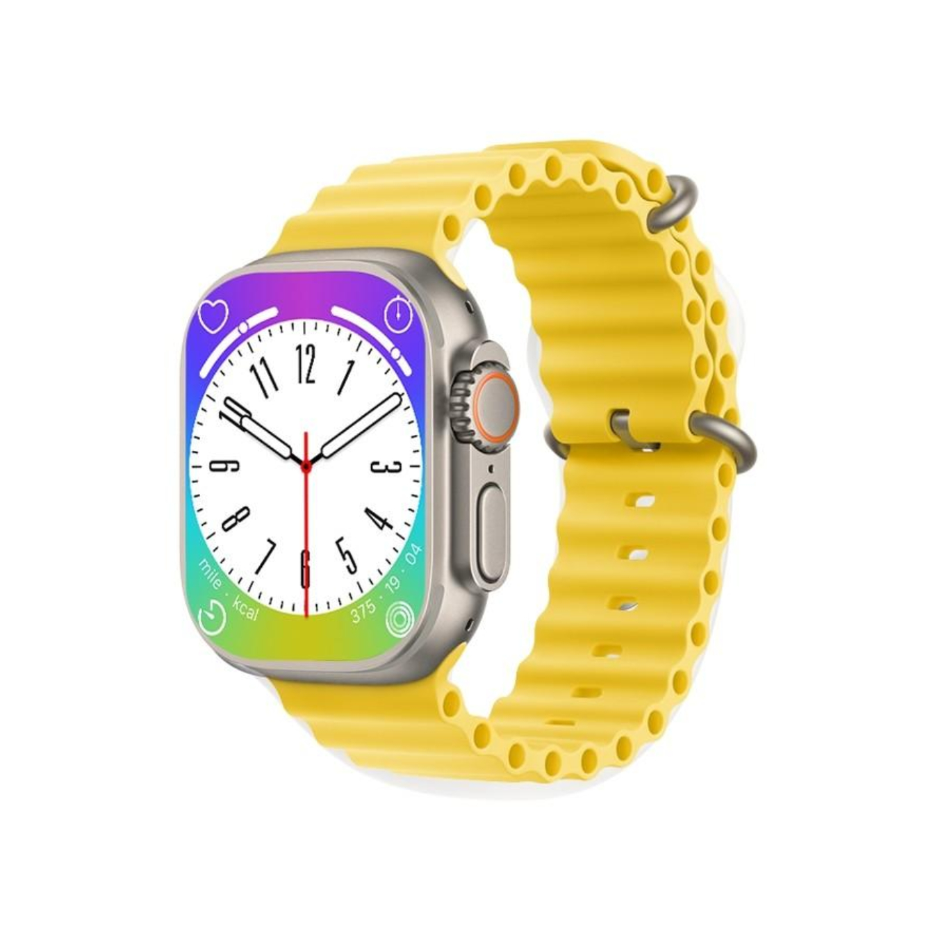 Reloj Inteligente Unisex Color Amarillo, Compatible con iOS- Android/ Smartwatch Serie 28 Ultra Bluetooth 4.0 Para Hombre y Mujer Deportivo