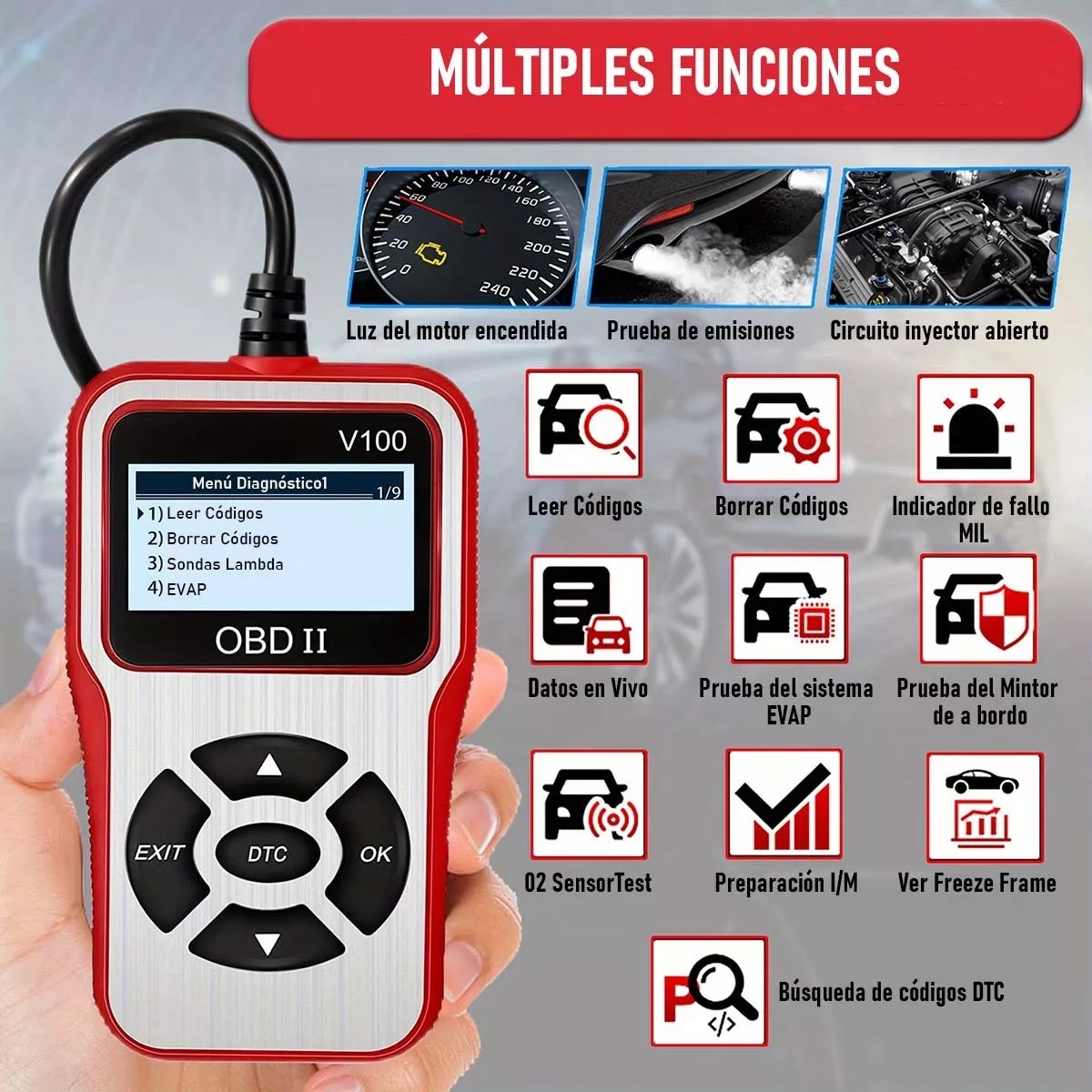Escaner Automotriz Obd2 Motor Universal Con Apoyo Al Español
