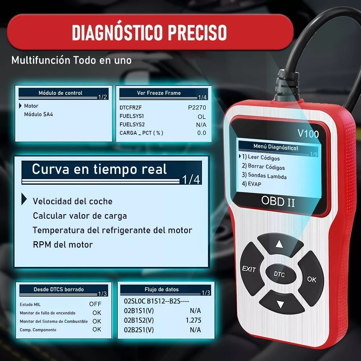 Escaner Automotriz Obd2 Motor Universal Con Apoyo Al Español