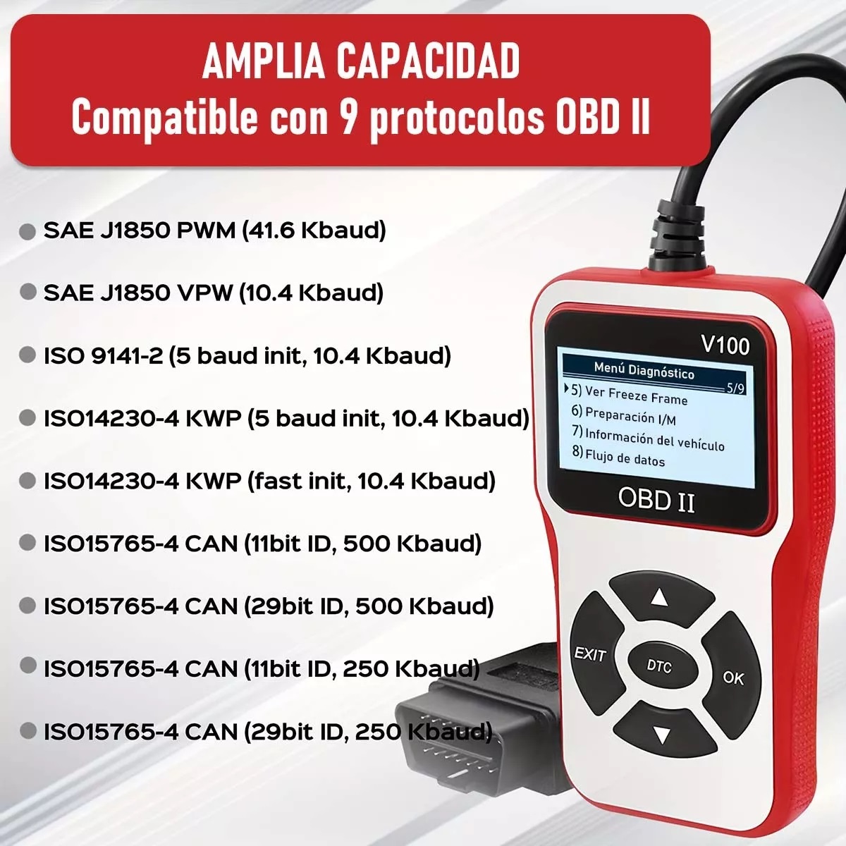 Escaner Automotriz En Español Universal Para Autos Portatil Profesional OBD  OBD2