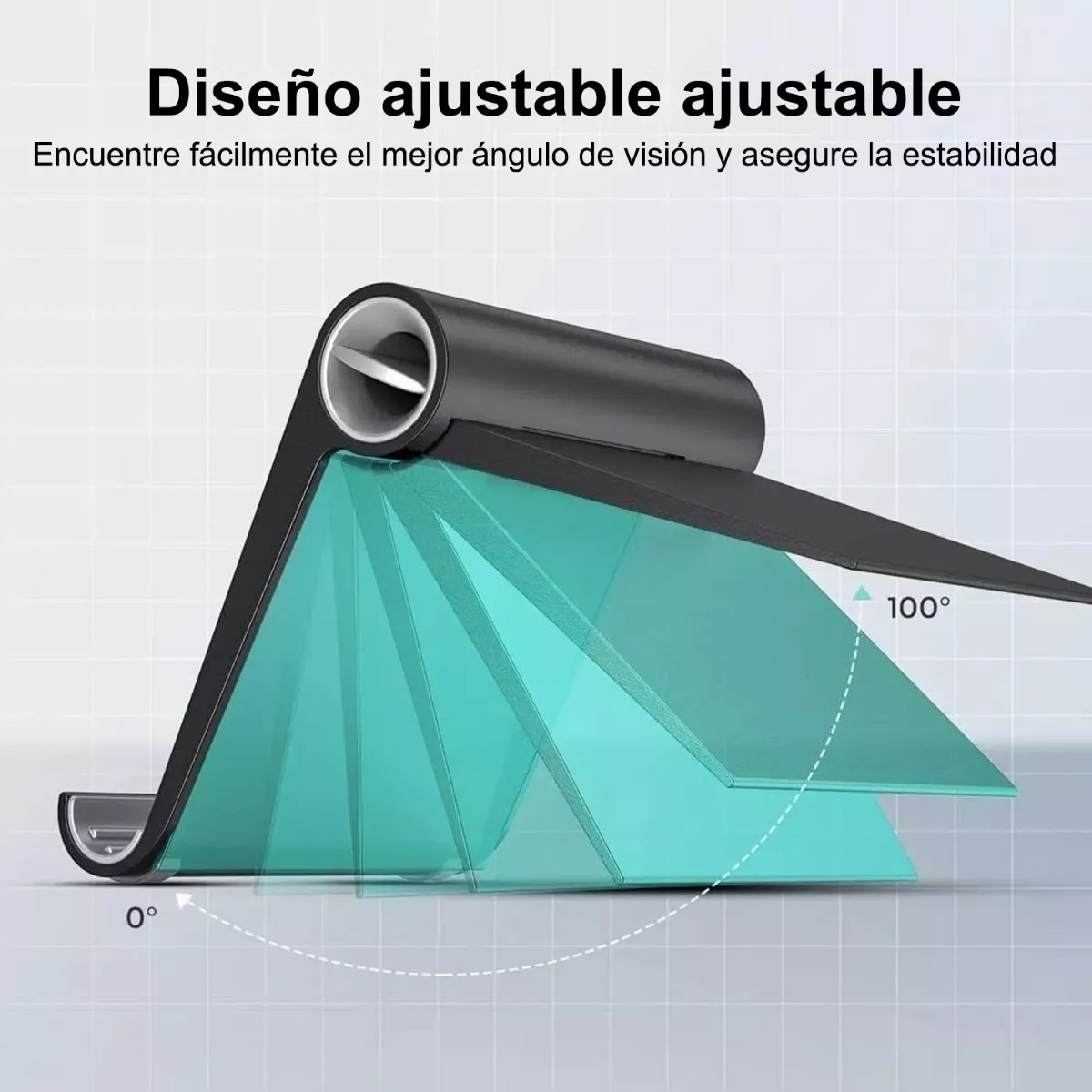 Par 2 Soporte Base Celular Tablet  Universal Escritorio Blanco y Negro