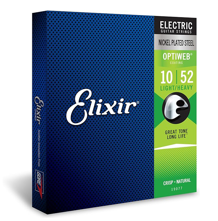 Cuerdas Elixir 10-52 Optiweb Light/Heavy Guitarra Eléctrica