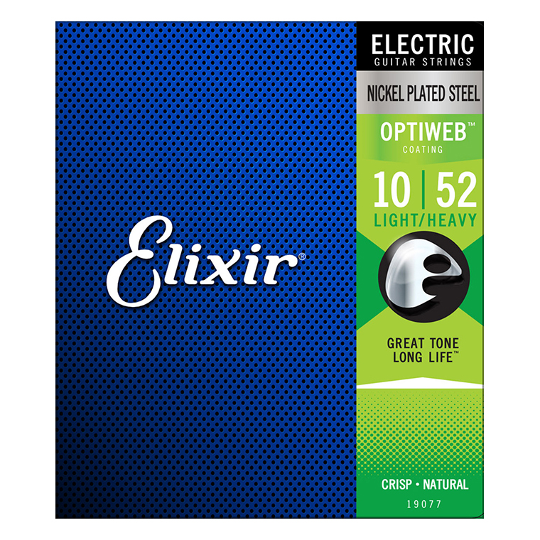 Cuerdas Elixir 10-52 Optiweb Light/Heavy Guitarra Eléctrica