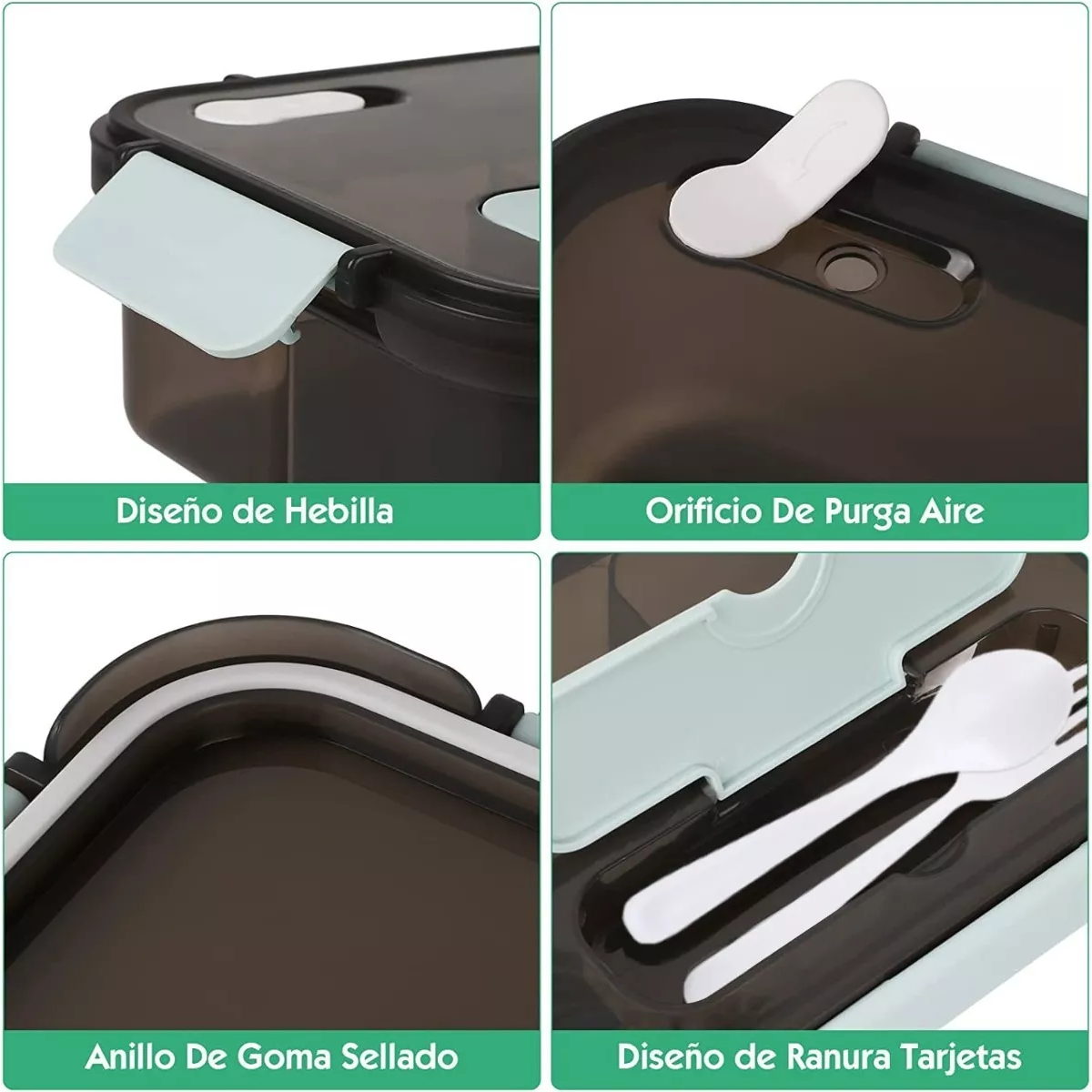 Lunch Box Loncheras Topper Para Lunch Fiambrera 1500 Ml