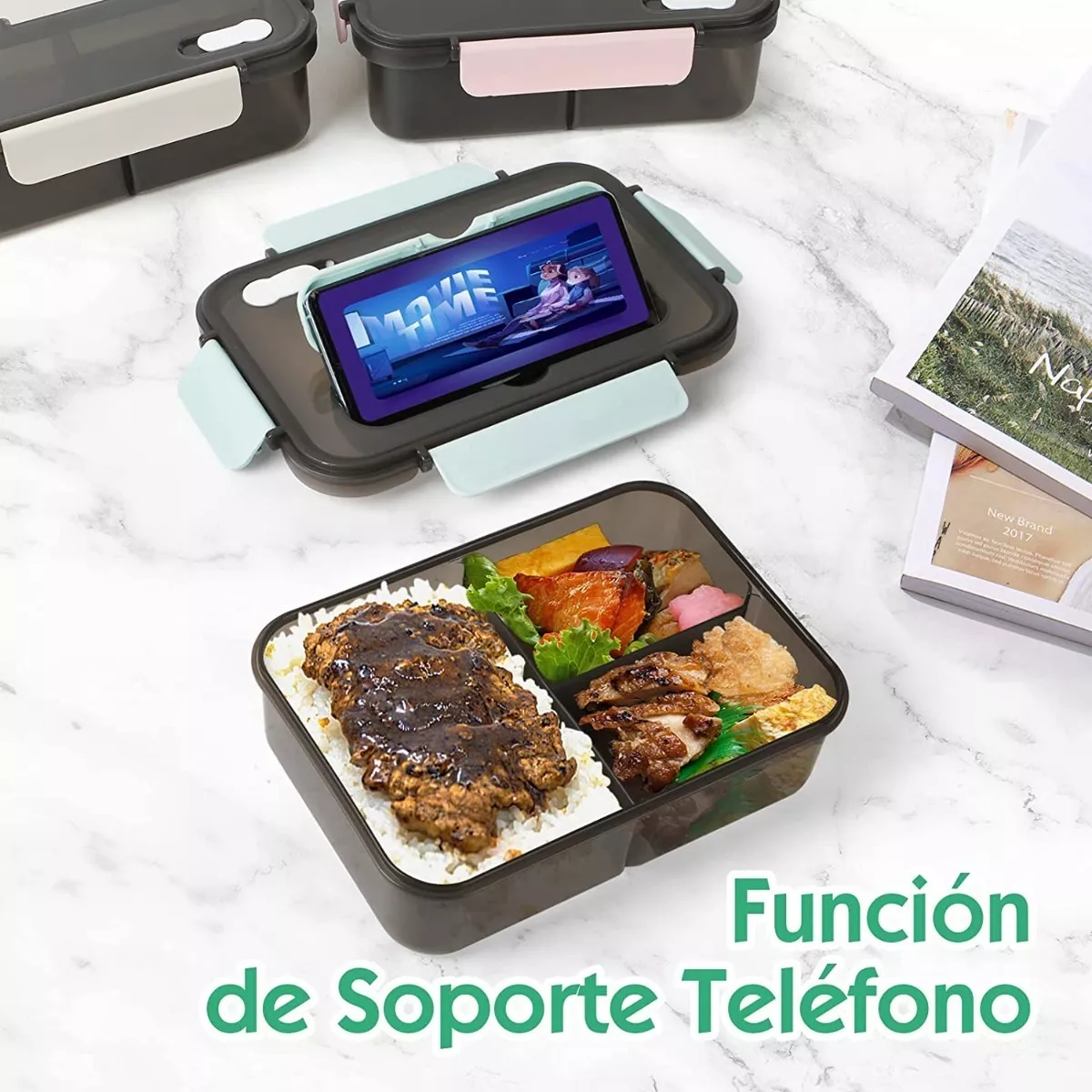 Lunch Box Loncheras Topper Para Lunch Fiambrera 1500 Ml