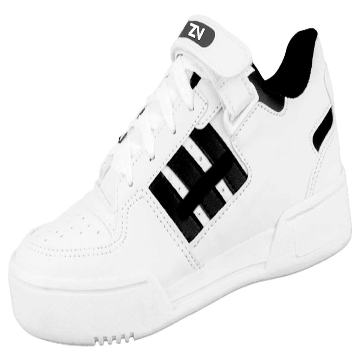 Tenis Niño Escolar Juvenil Deportivo Cómodos Blancos 012-bn