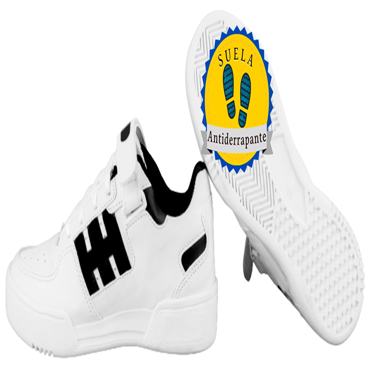 Tenis Niño Escolar Juvenil Deportivo Cómodos Blancos 012-bn