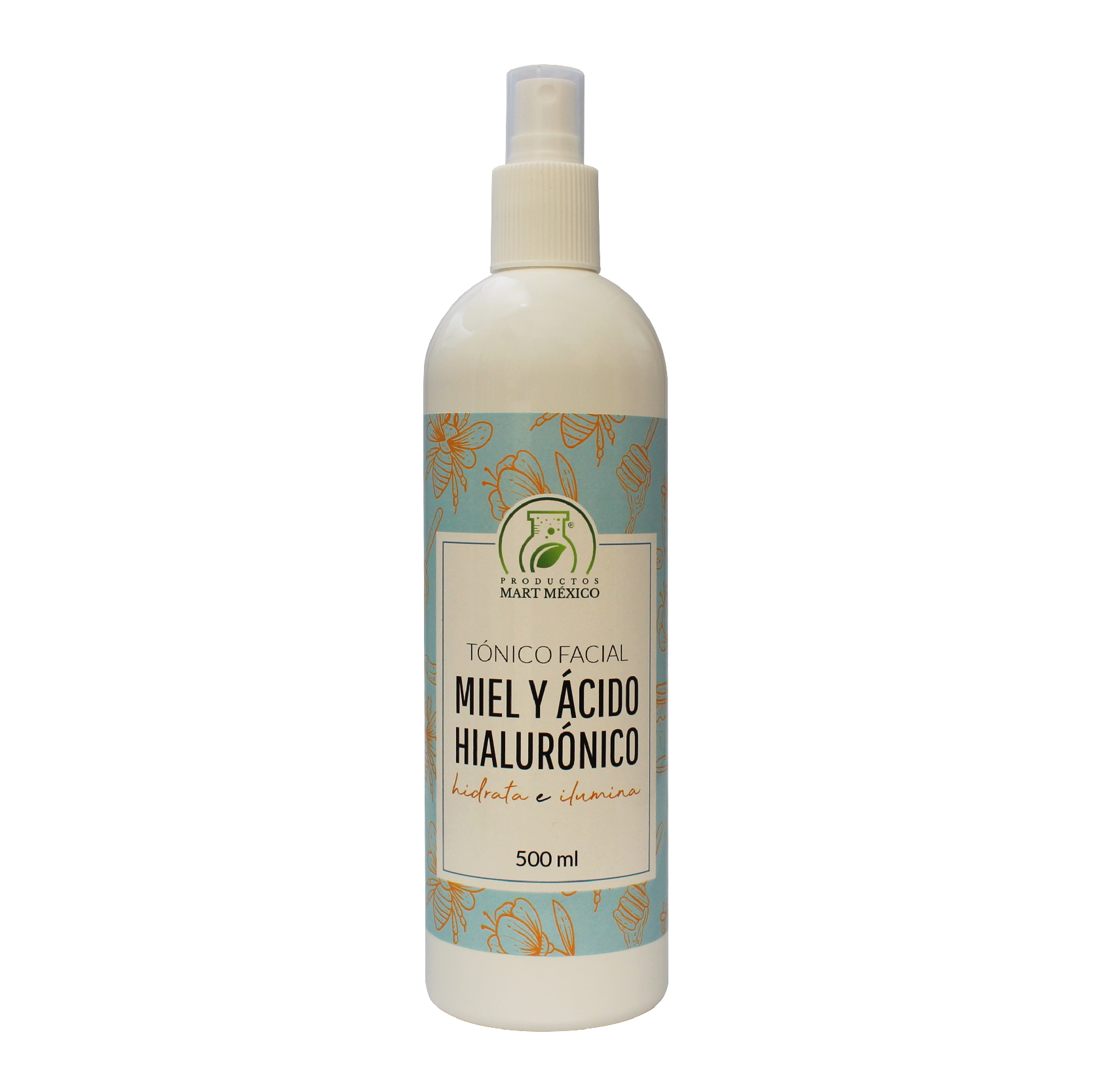 Tónico Facial Hidratante De Miel Orgánica Con Ácido Hialurónico 500ml