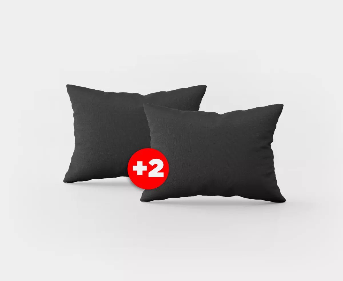 Cabecera Queen Size Cuadro Grande Económica Msi 2 Cojines - Gris Oxford