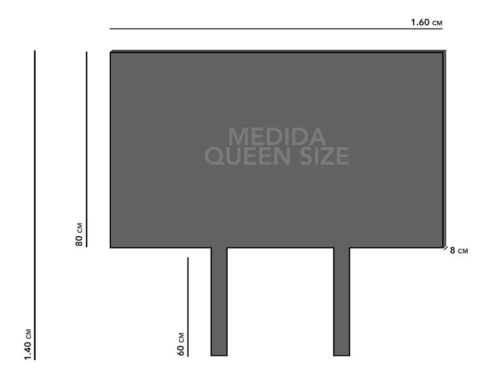 Cabecera Queen Size Cuadro Grande Económica Msi 2 Cojines - Gris Oxford