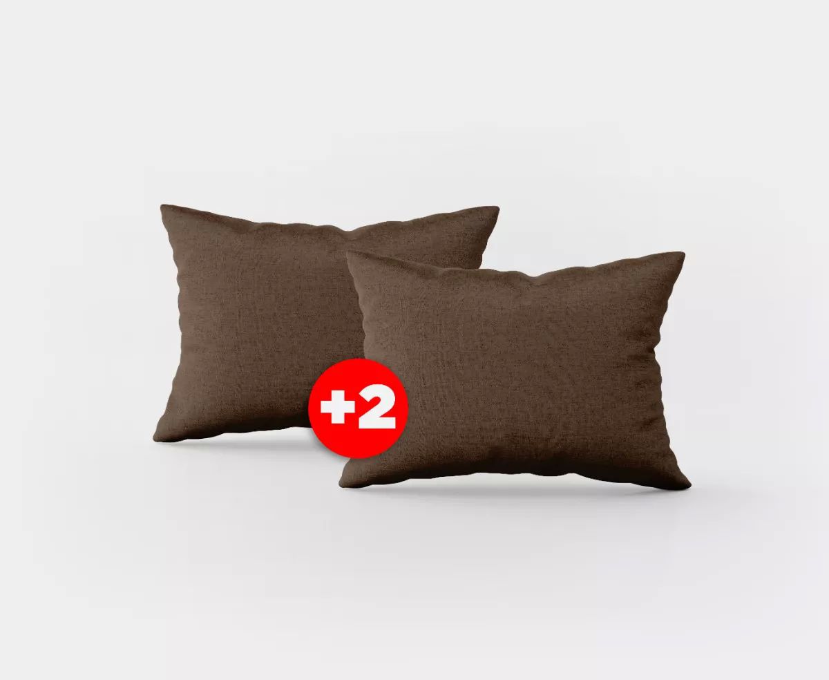 Cabecera Matrimonial Cuadro Grande Económica Msi 2 Cojines - Café