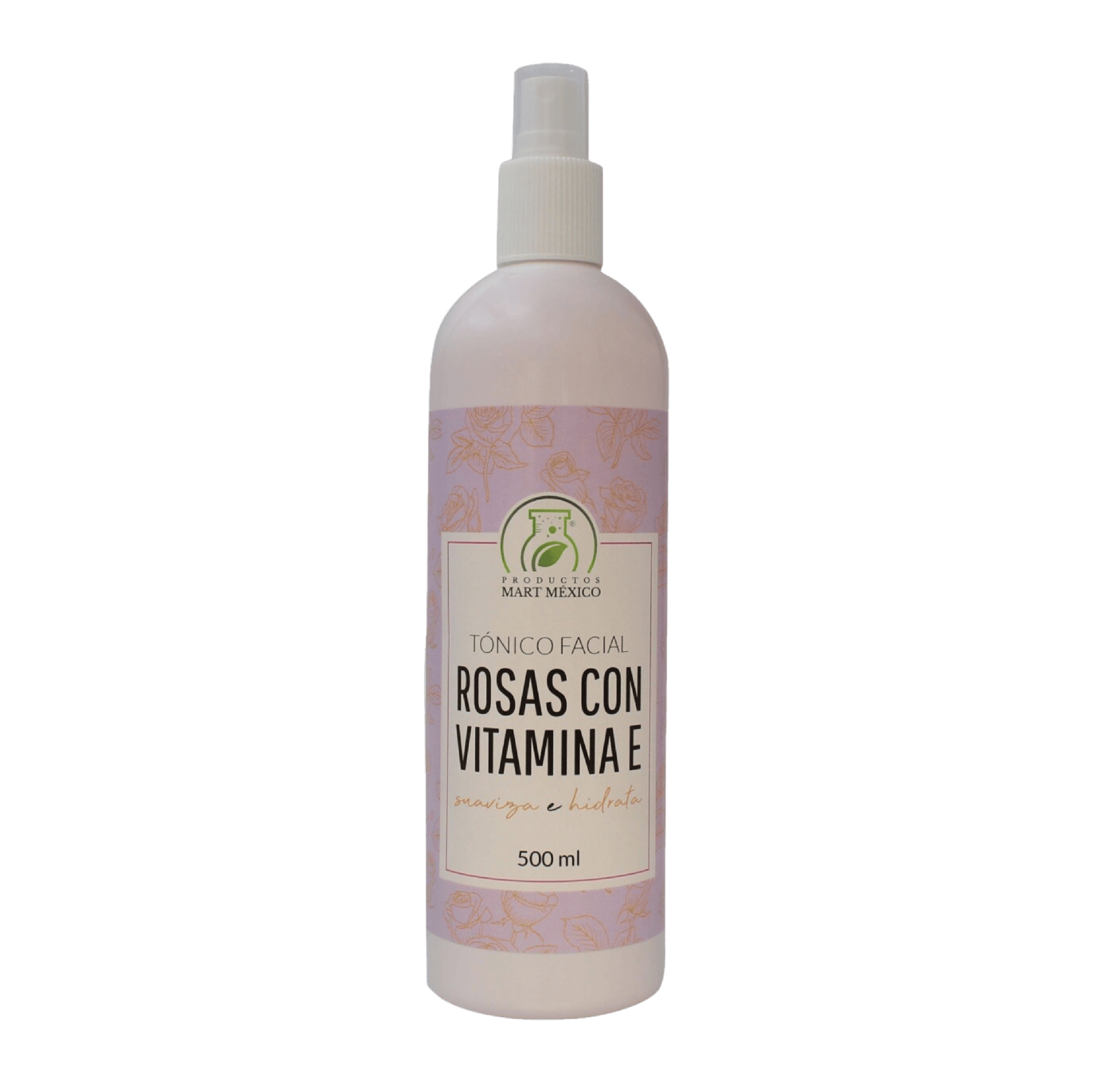 Tónico Facial Hidratante De Rosas Con Vitamina E (500ml)