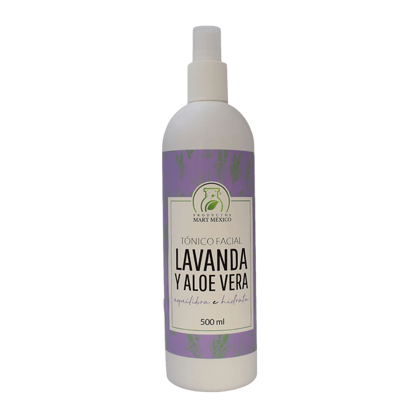 Tónico Facial Hidratante De Lavanda Con Aloe Vera 500ml