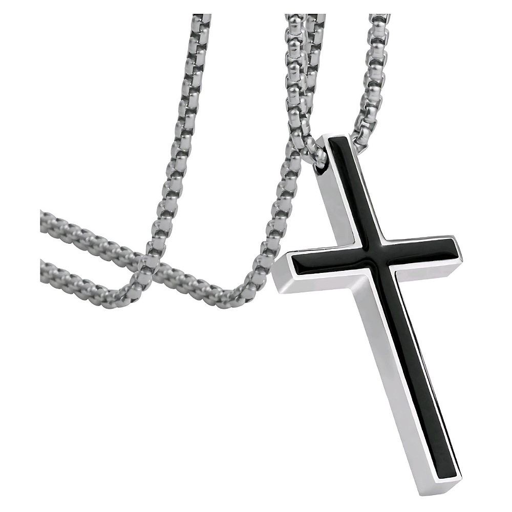 Collar Cruz Cadenas Acero Inoxidable Joyeria Hombres