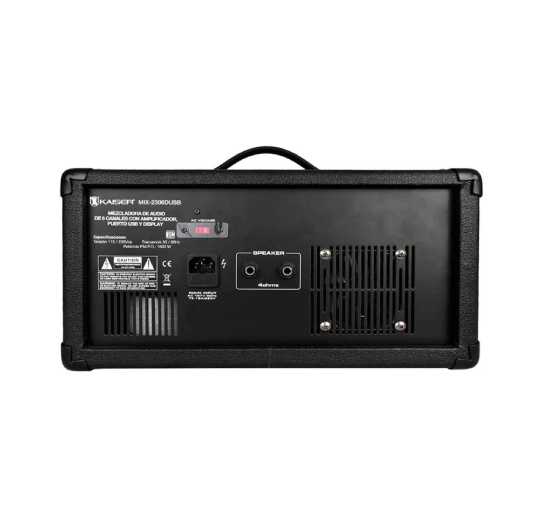 Amplificador De Audio Kaiser MIX-2306DUSB 6 Canales Bluetooth