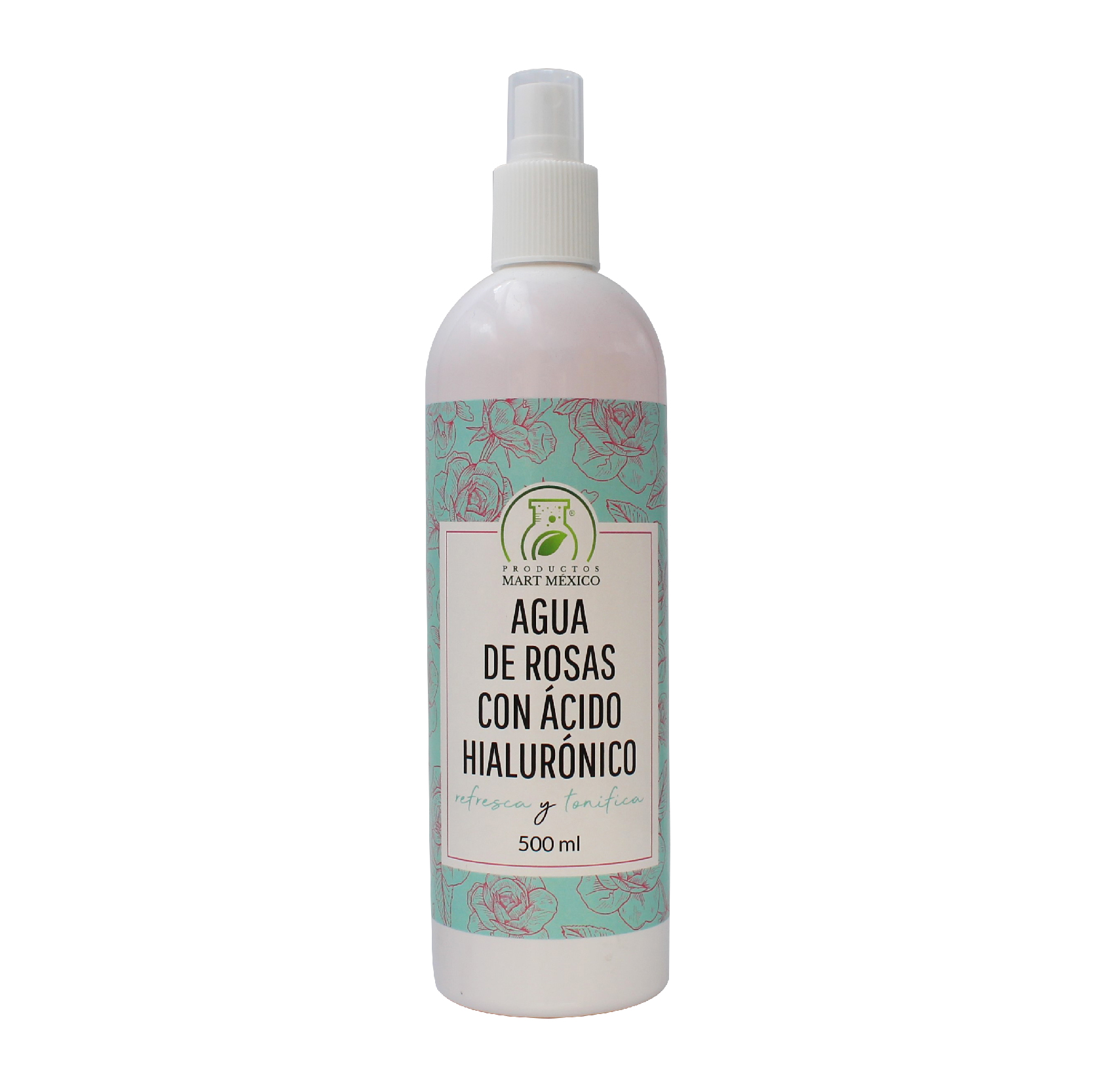 Agua De Rosas Con Ácido Hialurónico Hidratante Facial 500ml