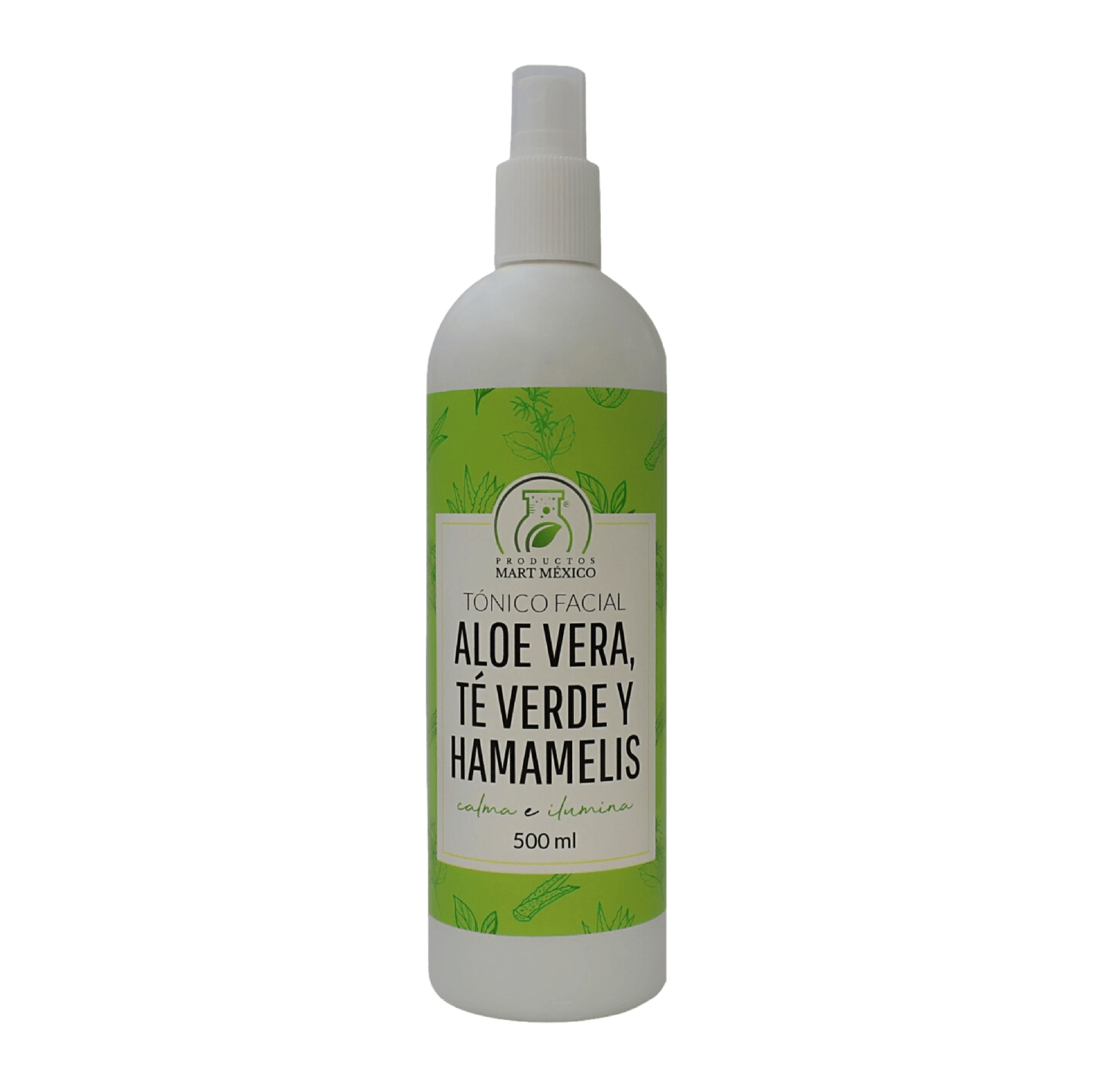 Tónico De Aloe Vera,Té Verde & Hamamelis Hidratante Facial 500ml