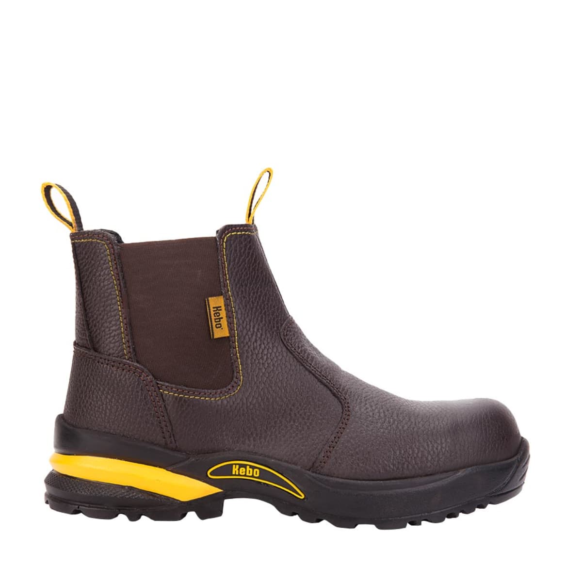 Botines industriales tipo Chelsea marca Kebo para hombre, color cognac, mod. 1104656