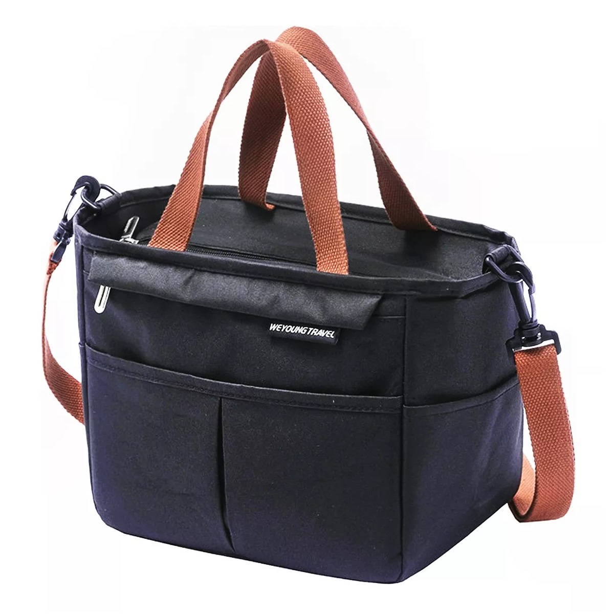 Bolsa Lonchera Termica Moderna Gran Capacidad, Frío Y Calor Negro