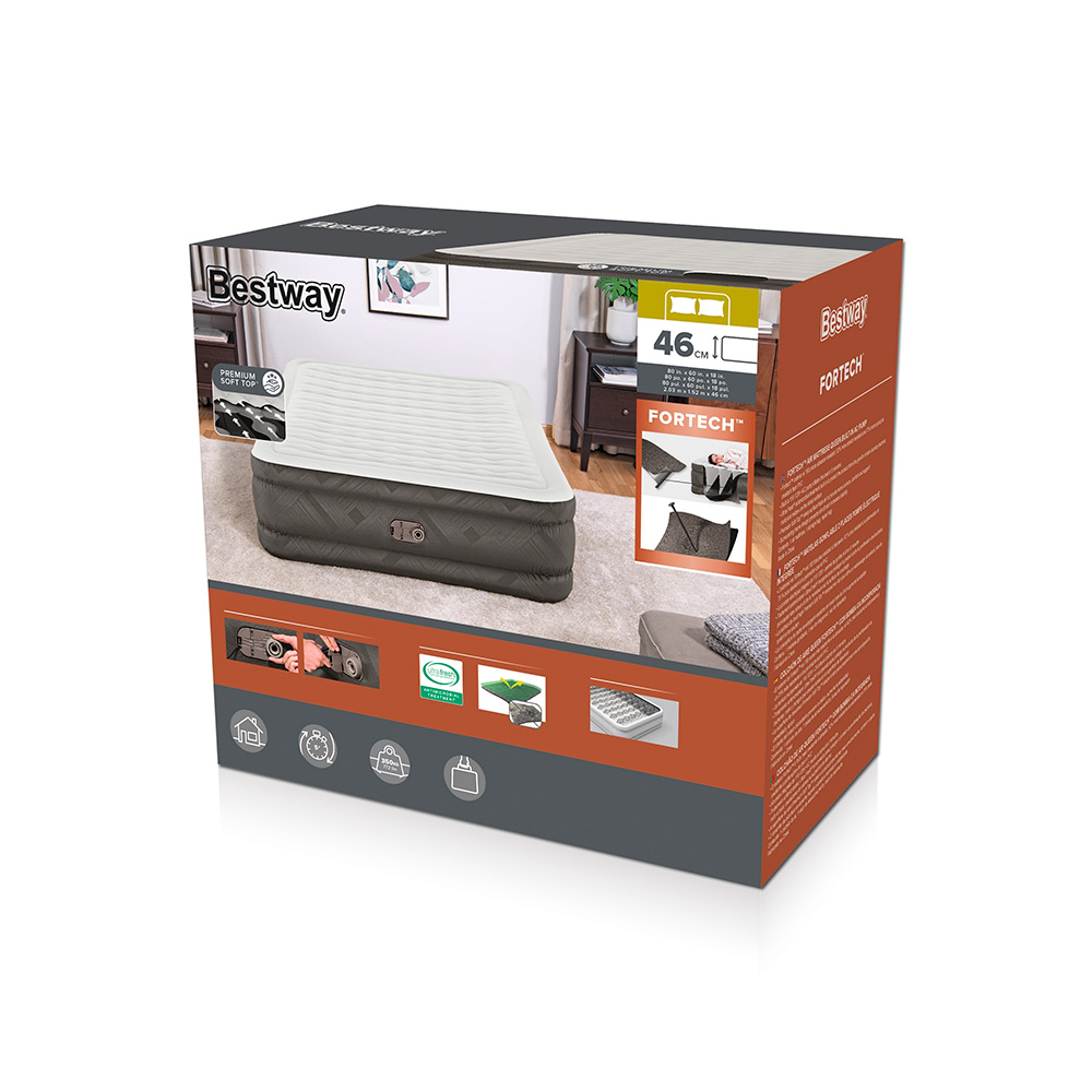 Colchón Inflable Queen Size Cama Aire Con Bomba Integrada