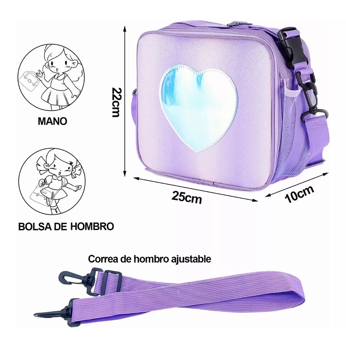Bolsa Del Almuerzo, Lonchera Térmica Portátil Purple