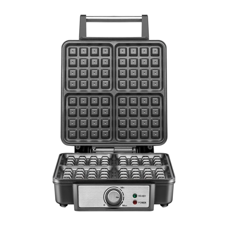 Waflera Chefman RJ04-4P-V2-MX Estilo Belga 4 Rebanadas Plateada