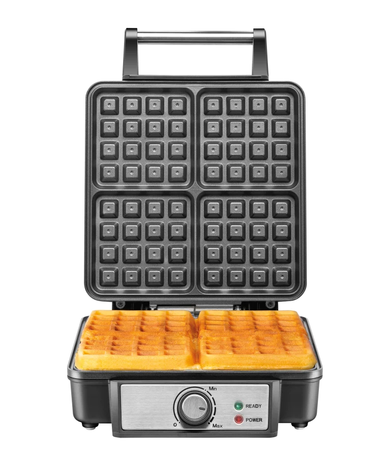 Waflera Chefman RJ04-4P-V2-MX Estilo Belga 4 Rebanadas Plateada