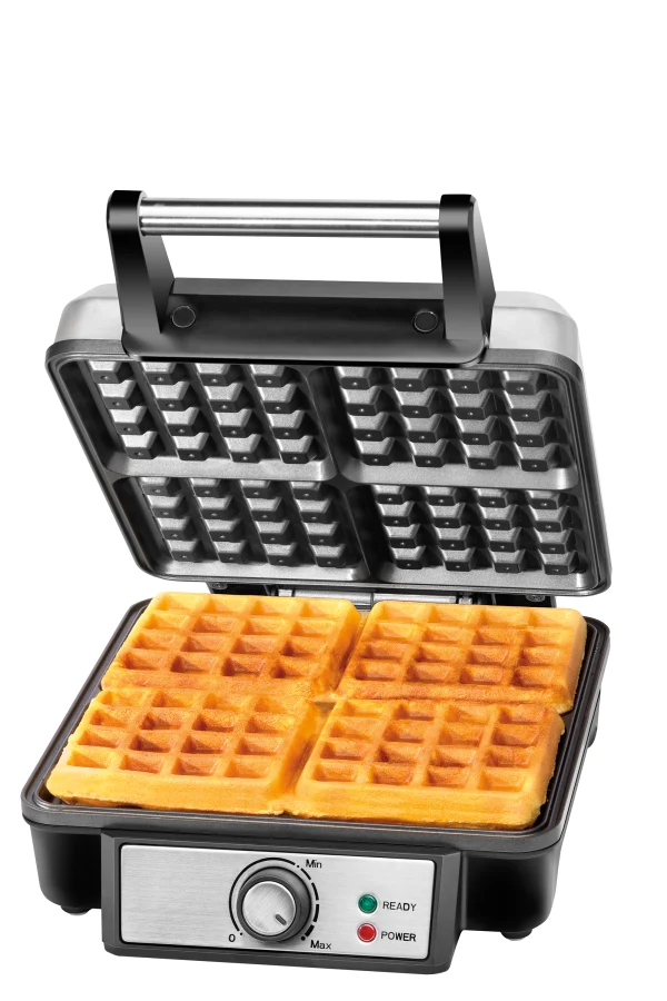 Waflera Chefman RJ04-4P-V2-MX Estilo Belga 4 Rebanadas Plateada