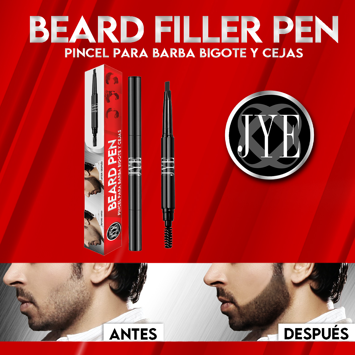Pincel Para Barba,bigote Cejas Jye 