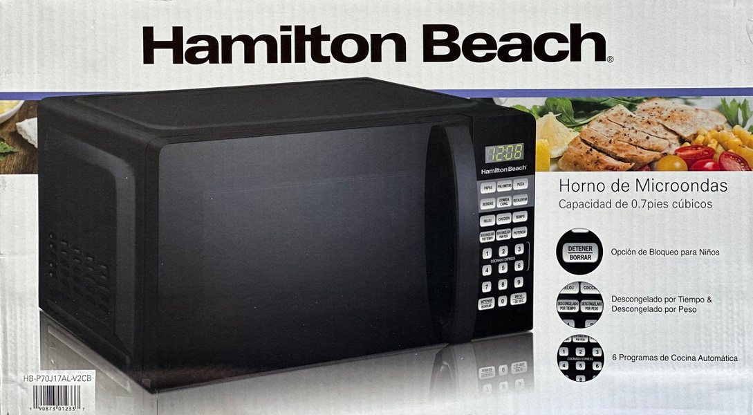 Horno De Microondas Hamilton Beach HB-P70J17AL-V2C 700w