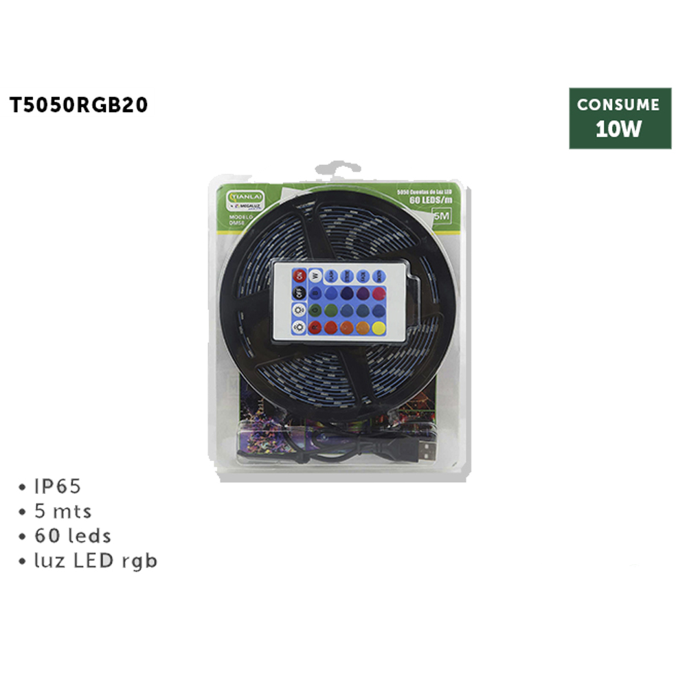 Tira Led Flexible Multifunción de 5 Metros de Largo IP65 