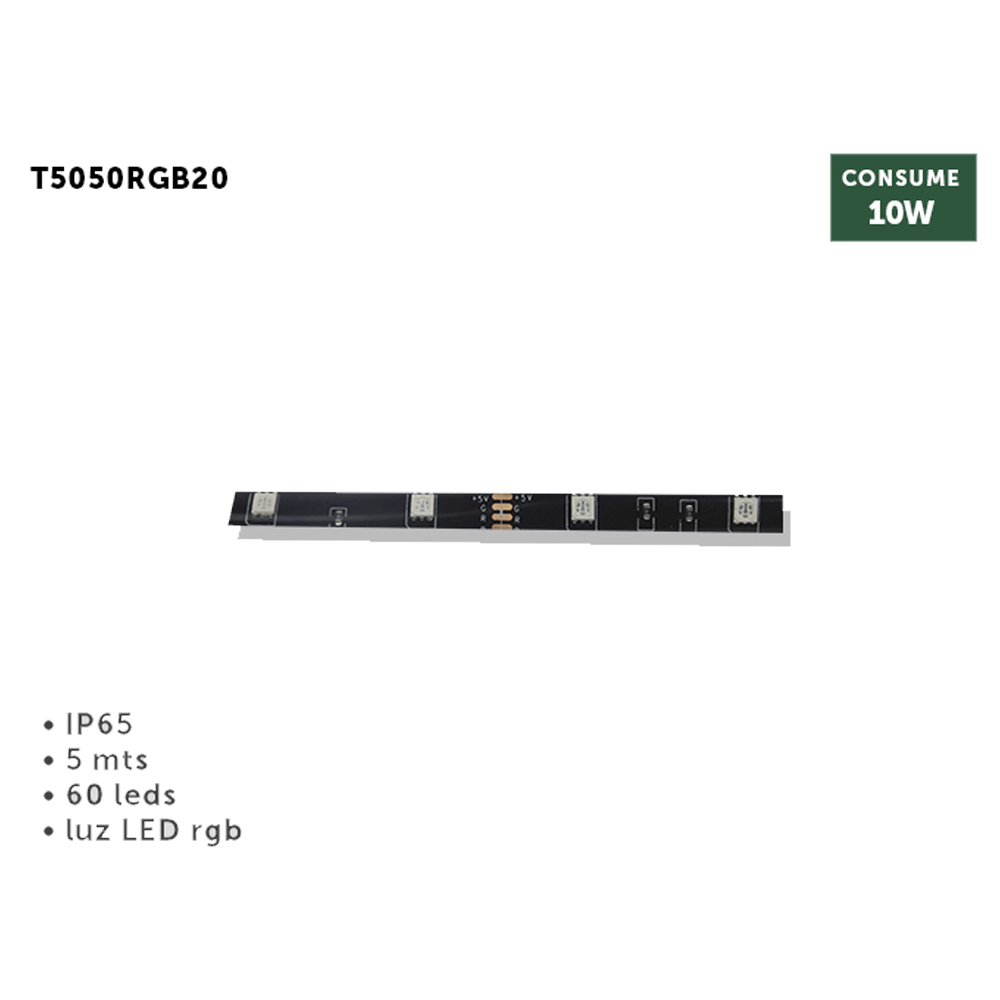 Tira Led Flexible Multifunción de 5 Metros de Largo IP65 