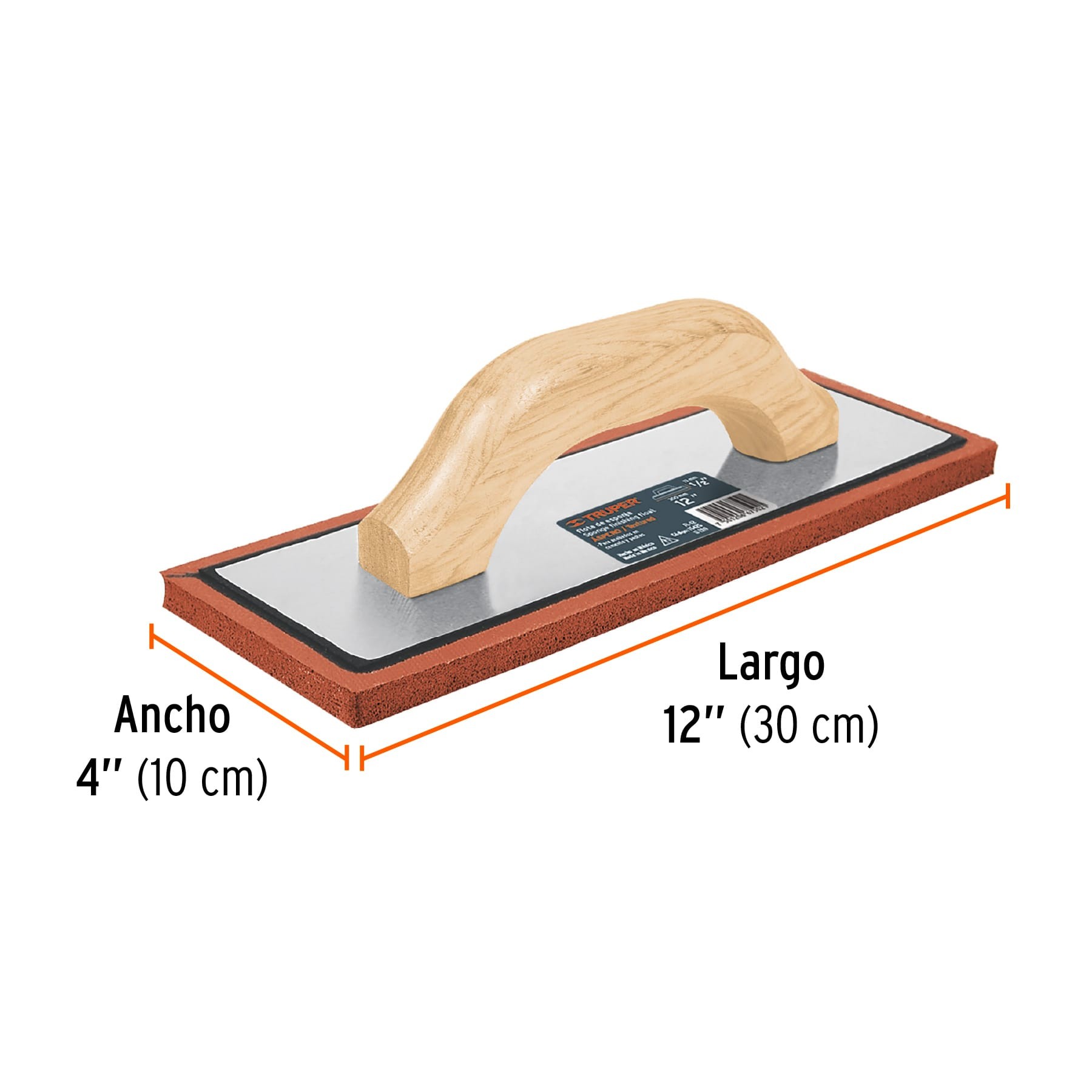 FLOTA DE ESPONJA 12", ESPESOR 1/2", ACABADO ÁSPERO, TRUPER 15425