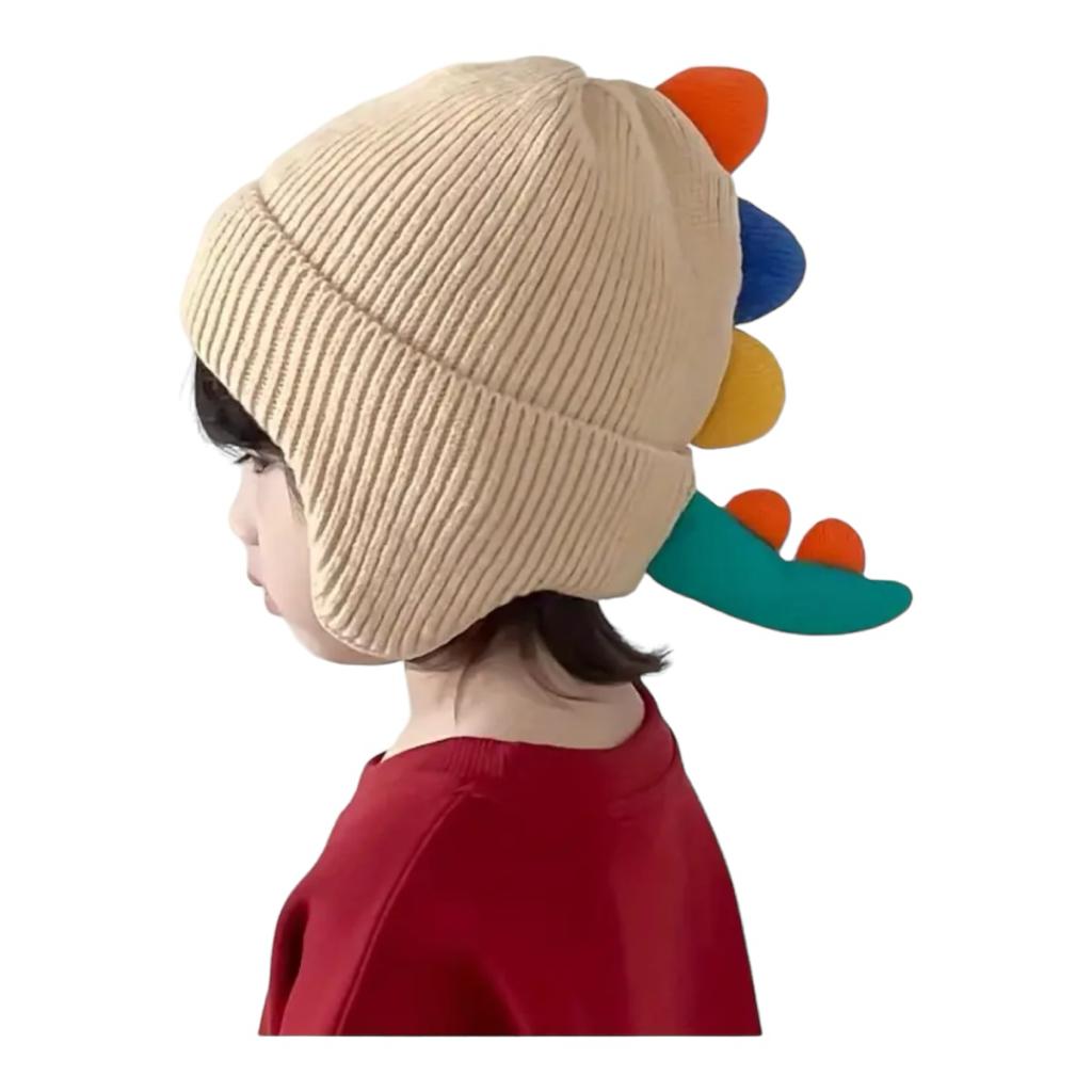 Gorro Infantil Tejido De Punto Dinosaurio Para Niños