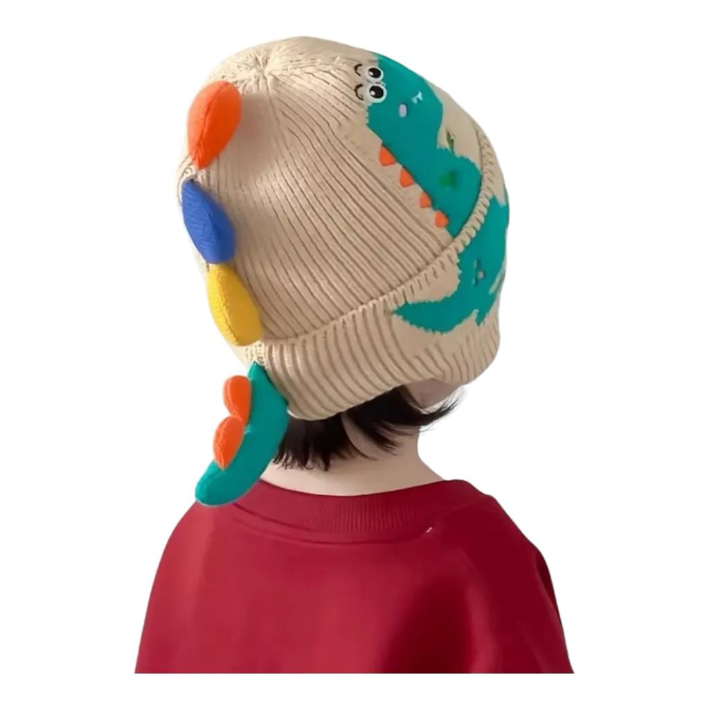Gorro Infantil Tejido De Punto Dinosaurio Para Niños