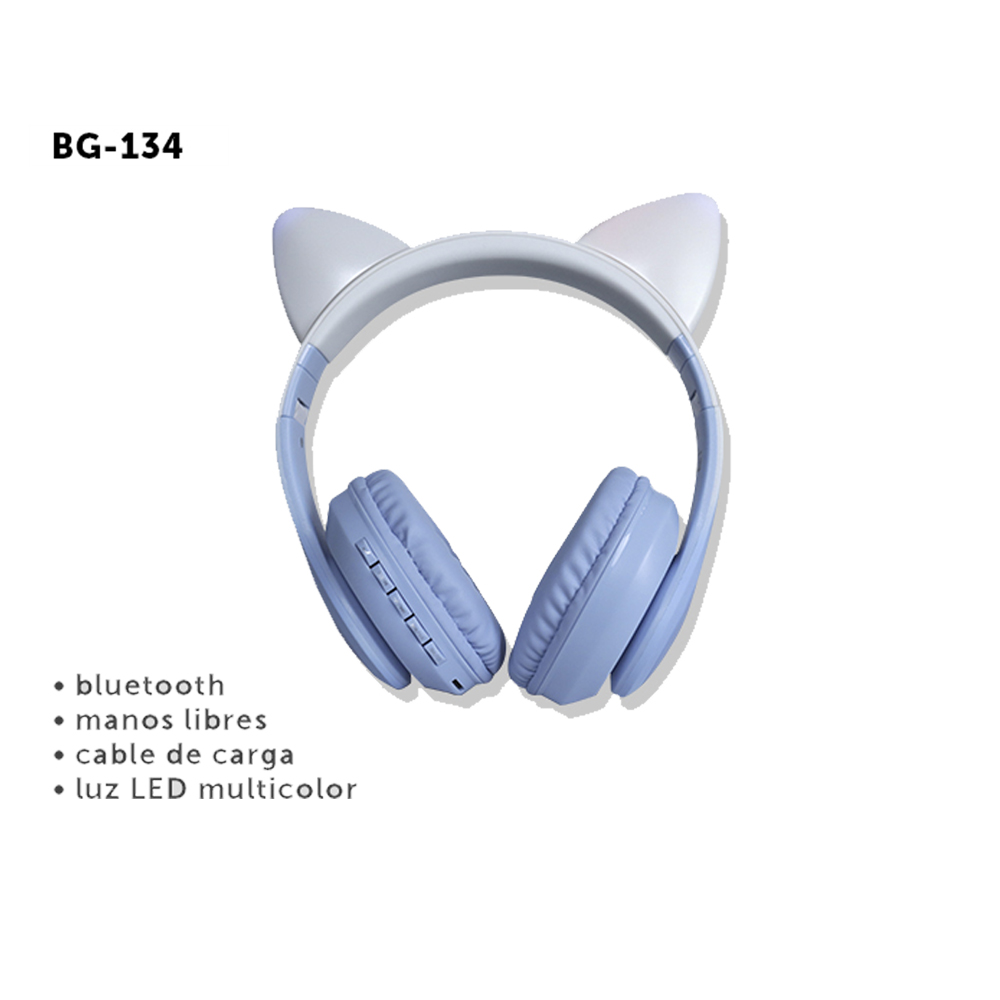 Audífonos Bluetooth Diadema de Gato Manos Libres
