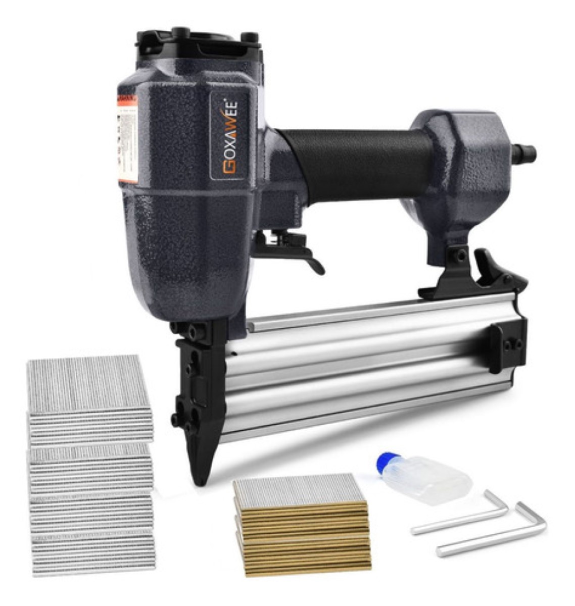 Pistola Clavadora Para Carpintería Con 2000 Clavos Negro