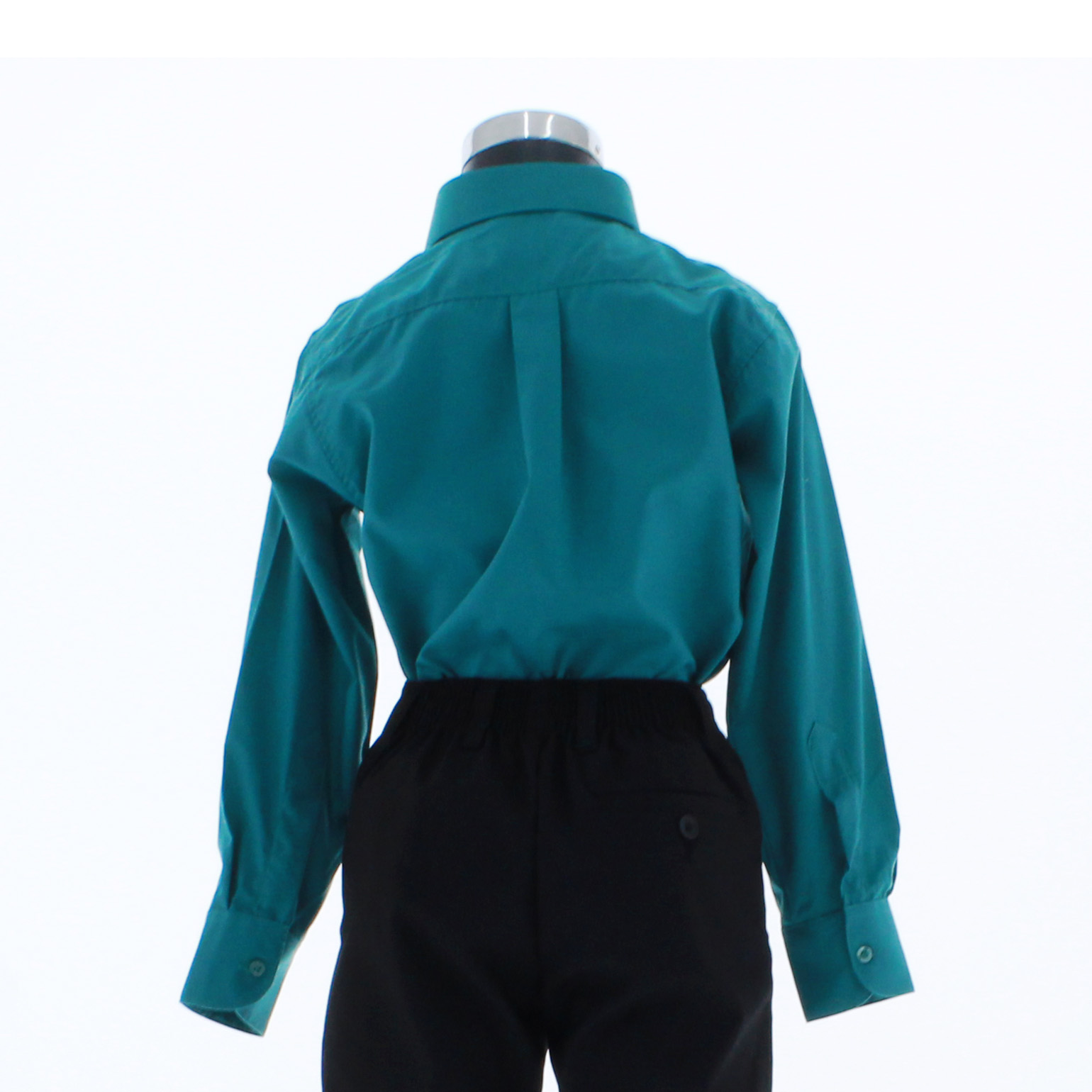 Camisa De Vestir Verde Turquesa para Niño Manga Larga 3620 2-18 Años.