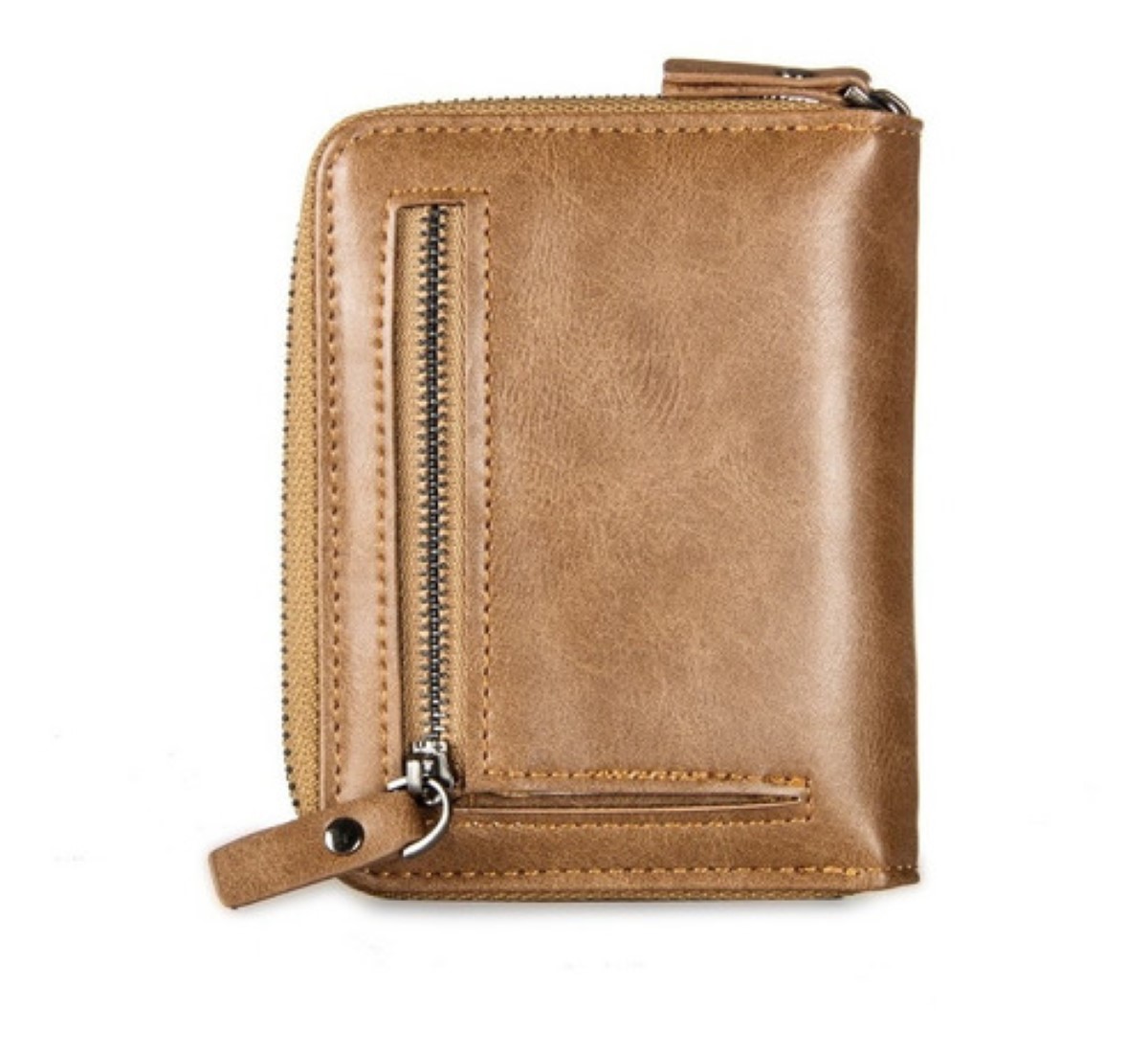 Cartera Tarjetas Billetera De Lujo Cuero Para Hombre Marrón