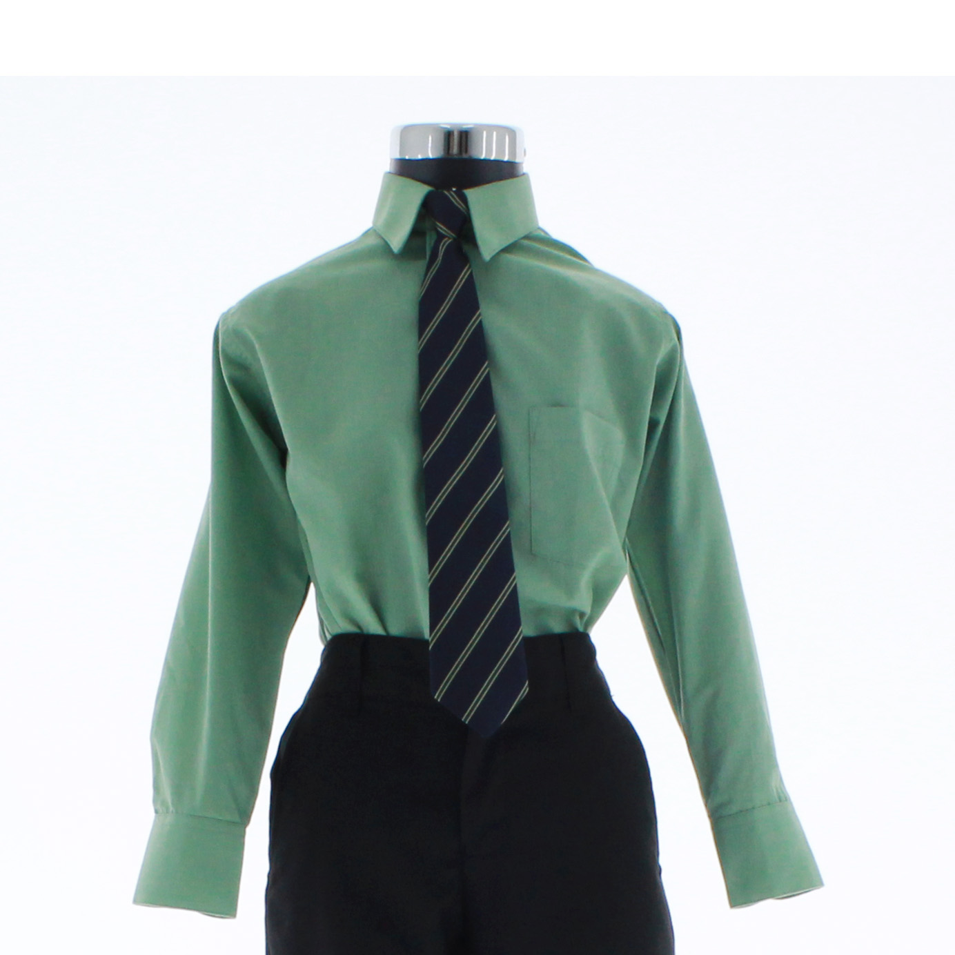 Camisa De Vestir Verde Jade para Niño Manga Larga 3621 2-18 Años..