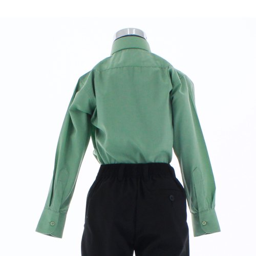 Camisa De Vestir Verde Jade para Niño Manga Larga 3621 2-18 Años