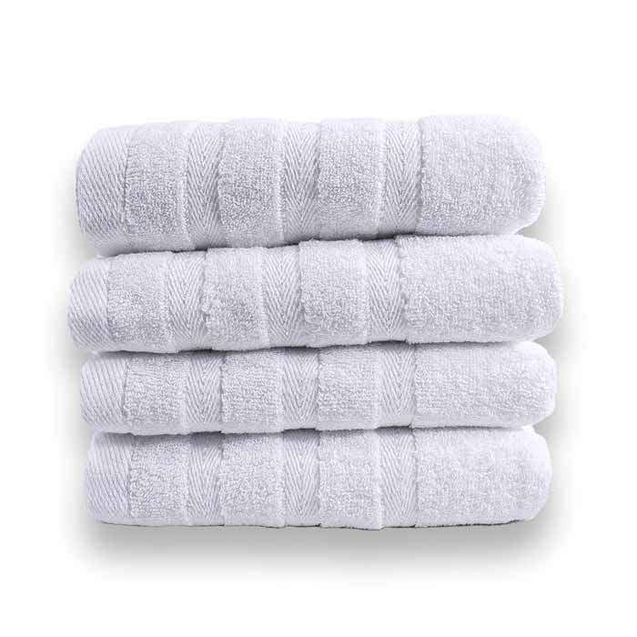 Toalla para Manos Blanca 4 piezas 100% Algodon 34x74 - Hokins