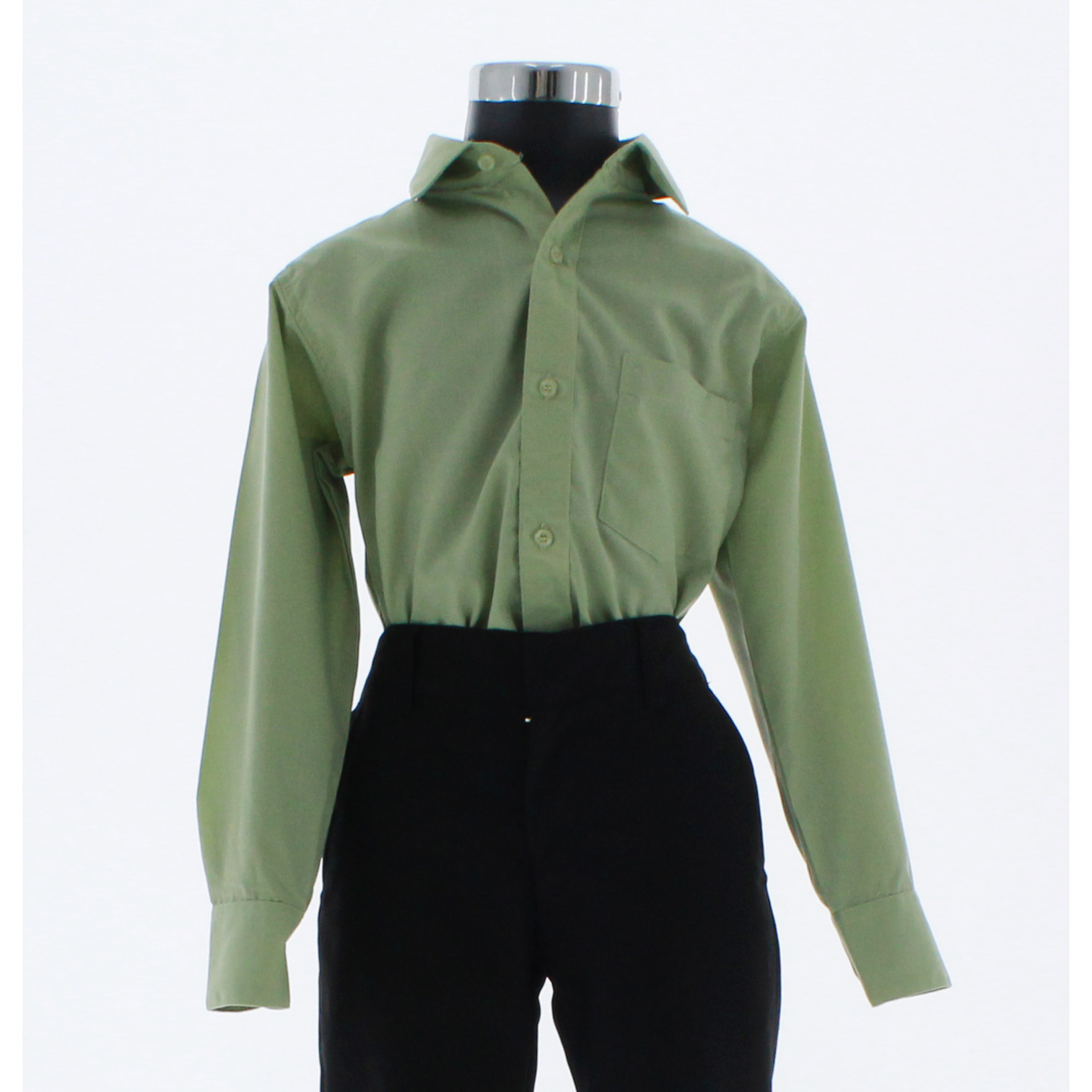 Camisa De Vestir Verde Pistache para Niño Manga Larga 3624 2-18 Años.