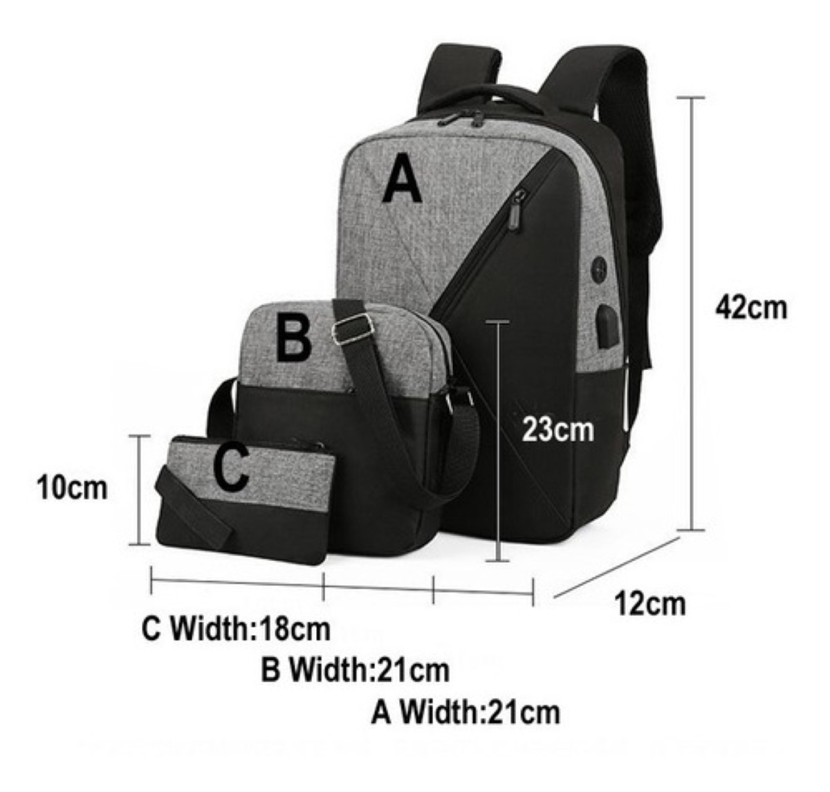 Mochilas Antirrobo Carga Usb Deportiva Escolar Laptop Casual 3