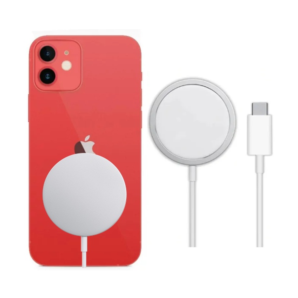 Apple iPhone 12 128GB Rojo Reacondicionado + Cargador Magnético.