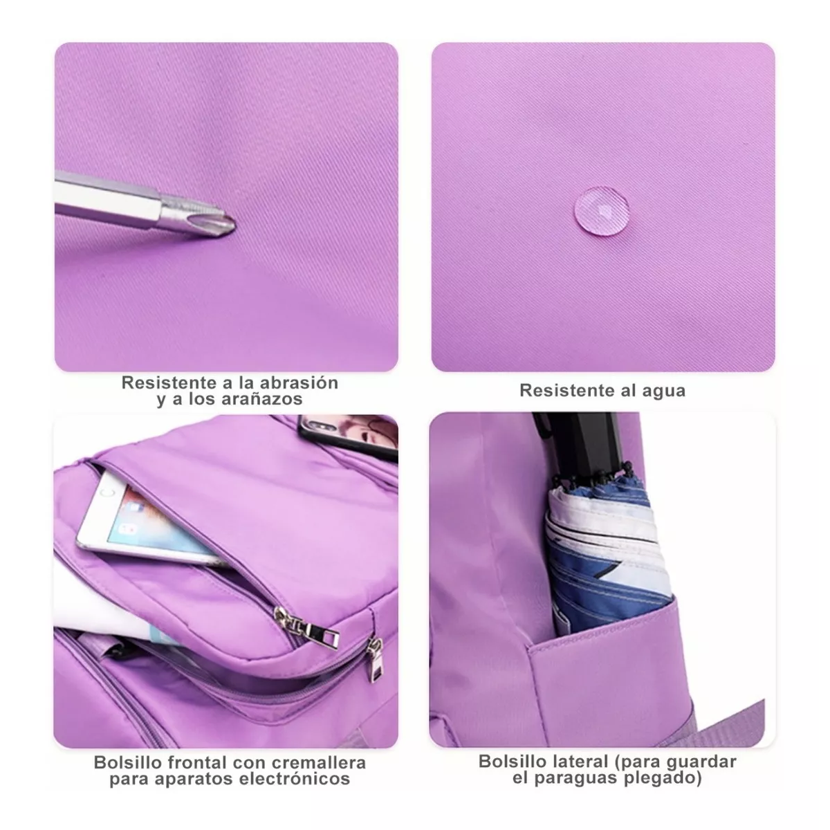 Maleta Bolsa Deportivo Gym Viaje Mochila Multifuncional Violeta