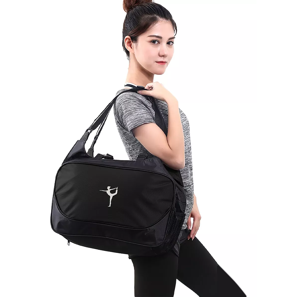 Bolsa De Yoga Mochila De Gym Bolsa Multifuncional Negro
